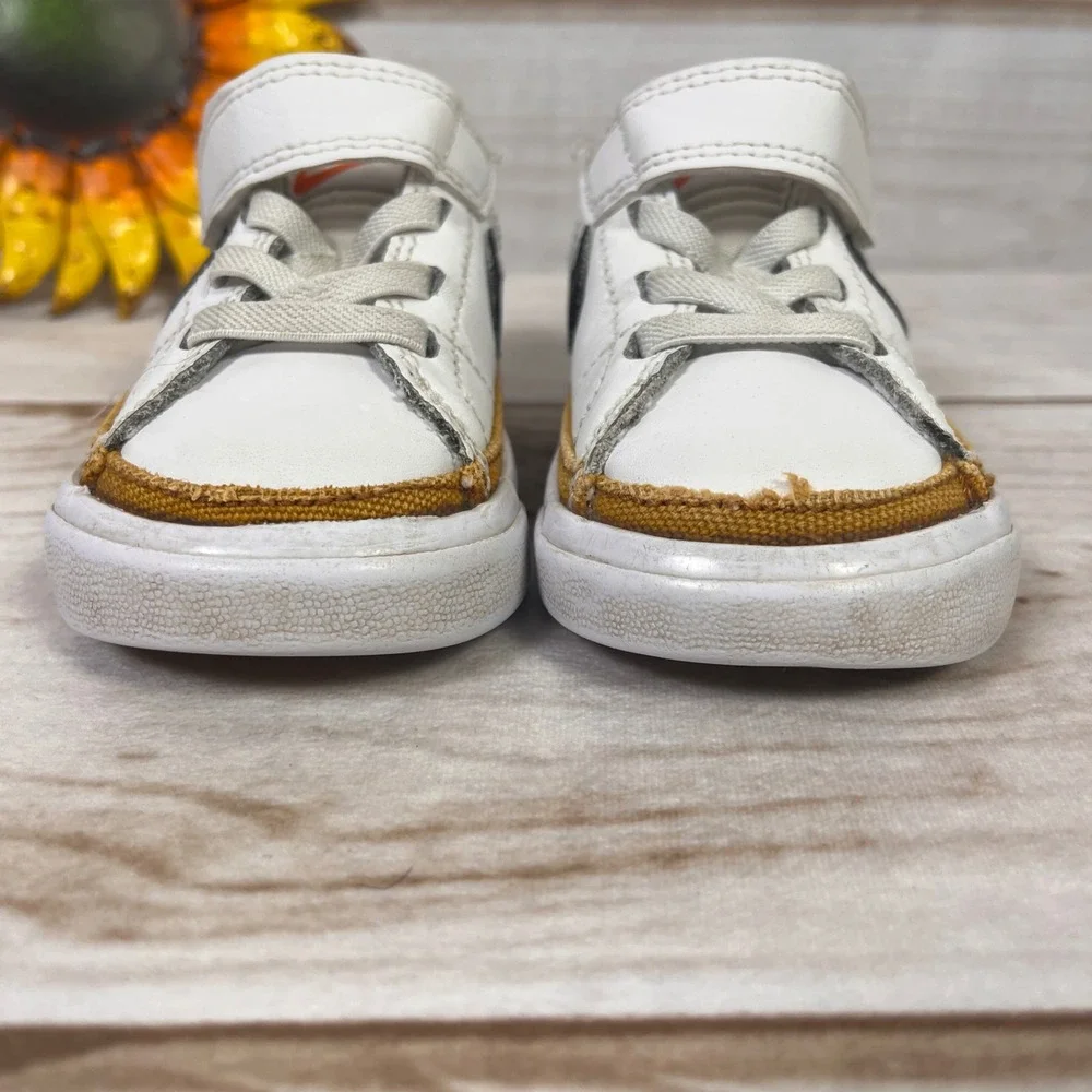 Nike‎ Court Legacy Toddler Sneakers White Black Shoes Tennis Kids 4C